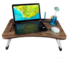 Computer Laptop table/Bed study table with free Mini  Cooling fan