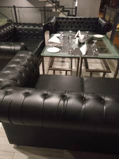Black vip sofa per seat 10k