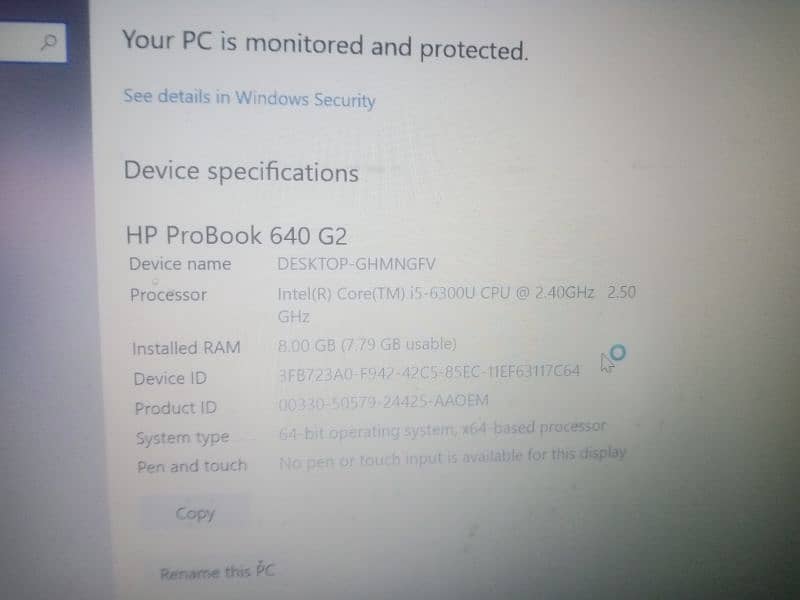 Hp probook i5 6th Generation 5