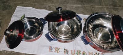 Hotpot set of 3 in new condition not used