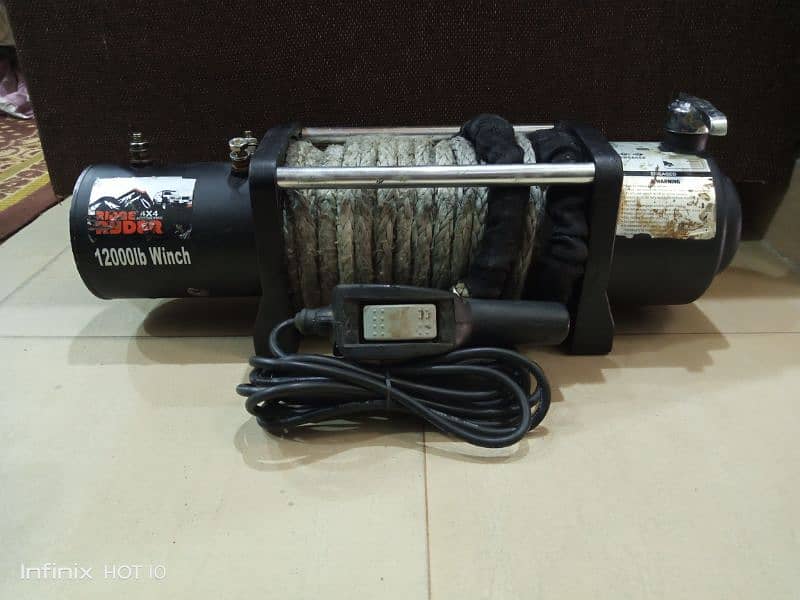 USA 12000lb very powerful synthetic rope winch 4