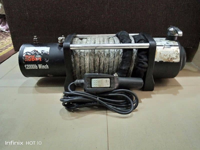 USA 12000lb very powerful synthetic rope winch 5