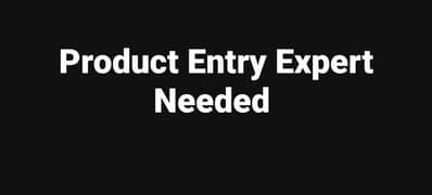 Product Entry Expert needed