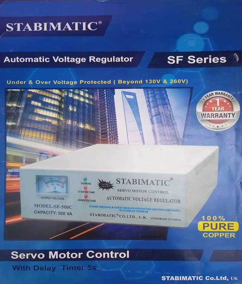 Stabilizer Stabimatic 500VA Servo Motor Voltage SF-500C. 6
