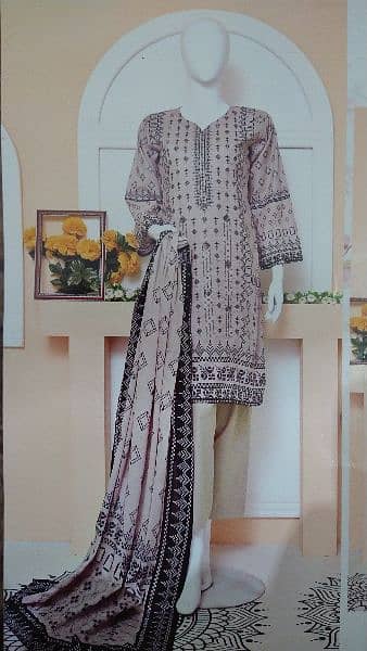 digital embroidery lawn suit 3