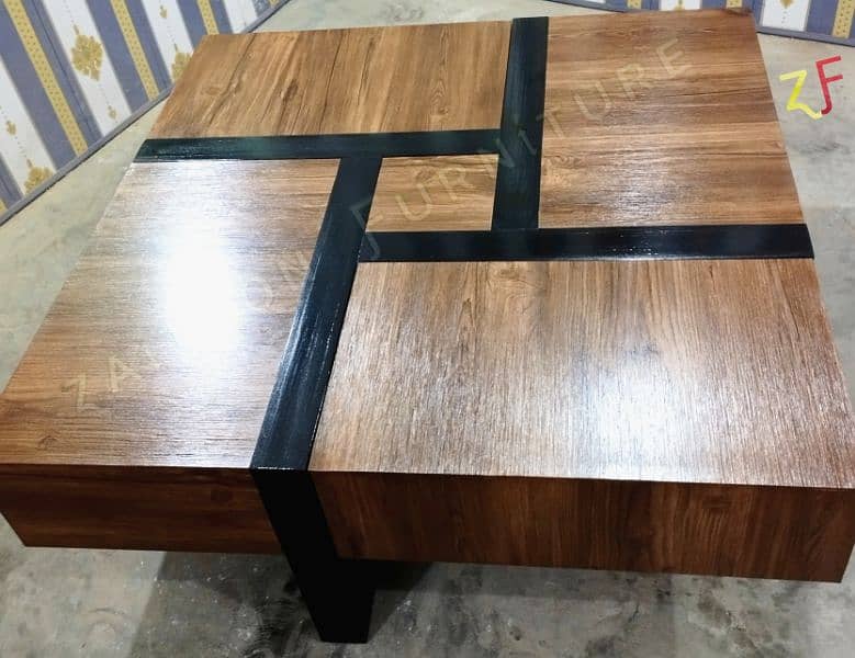 Square 4 Drawer Coffee Table with Extendable Sliding Tabletops 2
