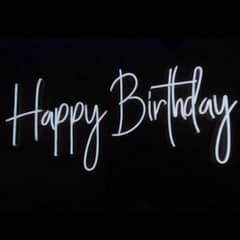 Happy birthday neon sign 3ft /1.5ft size with Adopter,hanging chain ,