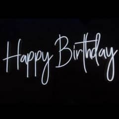 Happy birthday neon sign 3ft /1.5ft size with Adopter,hanging chain , 0