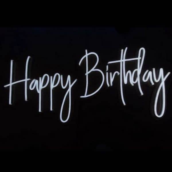 Happy birthday neon sign 3ft /1.5ft size with Adopter,hanging chain , 0