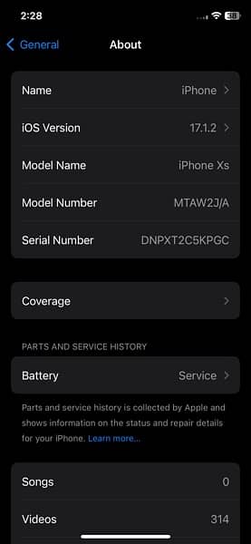 I phone Xs (Non PTA) 64gb 2 months sim active 6