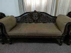 Five seater Chinyoti Wood Sofa in excelent condition for sale