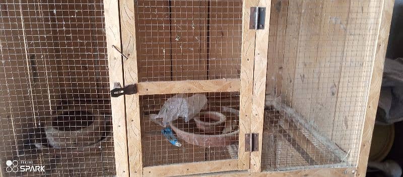 3 portion trye system wooden cage 3