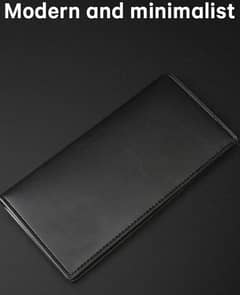 long fold leather wallet