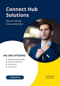we are hiring verifier closer for FE and aca