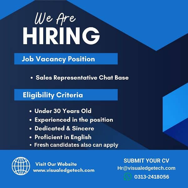 We Are Hiring (Fresh candidate's also can apply) 0