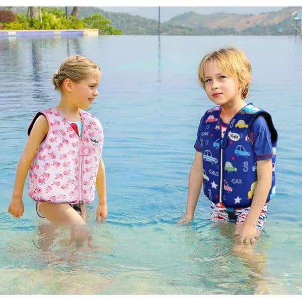 2 Pieces Kids Swimming Life Jackets Arm Band Vest 2