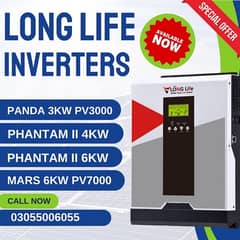 Long life 3kw, 4kw and 6kw inverter available