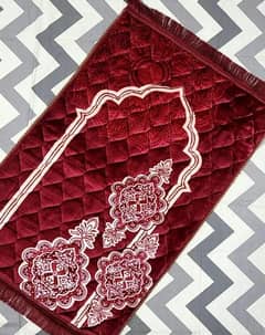Velvet prayer mat|red colour|soft prayer mat