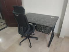 office table and chair.