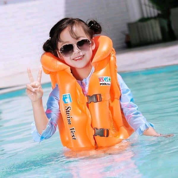 Kids Swimming Life Jackets Air Filling Vests 2 Pieces + Free Delivery 4