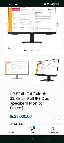 Hp p24h G4 75hz 24inch Model 2021 Monitor 3