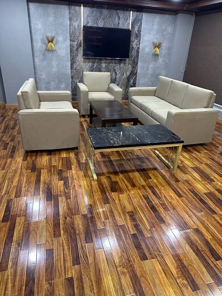 6 seater sofa with center table 1