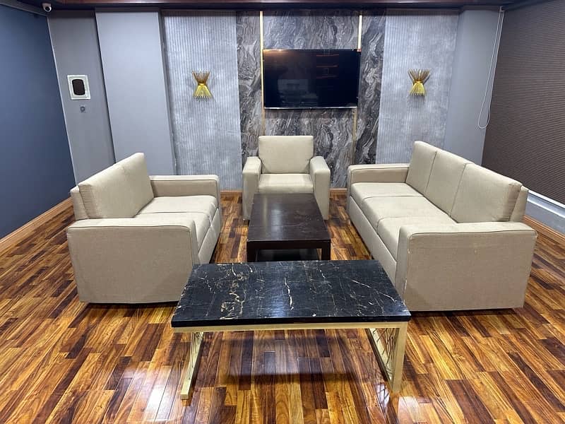 6 seater sofa with center table 2