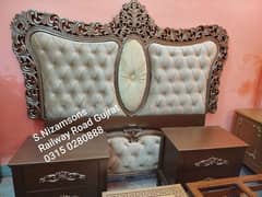 King size double bed set latest bed design/ top quality bed gujrat