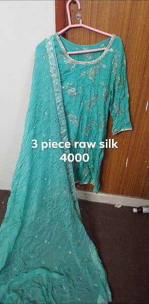 lawn and raw silk dresses on a urgent sell 5