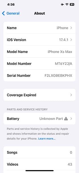 I phone xsmax 512gb 5