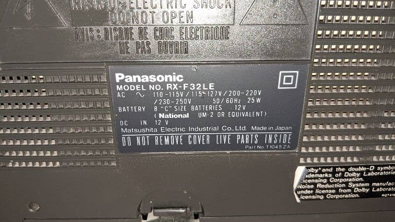 National Panasonic RX F32 LE 8