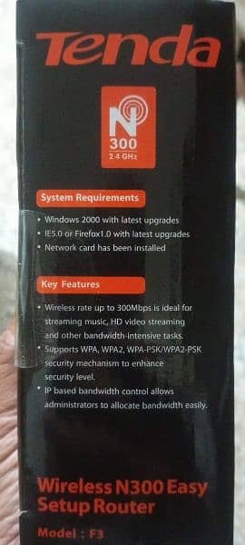 Tenda F3 Wireless N300 Router 1