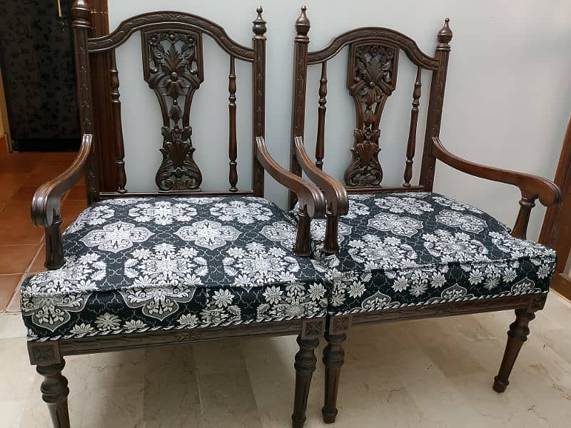 4 seater Sheesham wood Sofa set with table 1