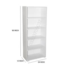 5x2 Feet Two door five Shelf Wooden sheet Cupboard -white 0