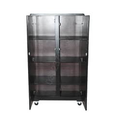 D2 5x2 Wooden Shelfs cupboard cabinet wardrobe almari black 0