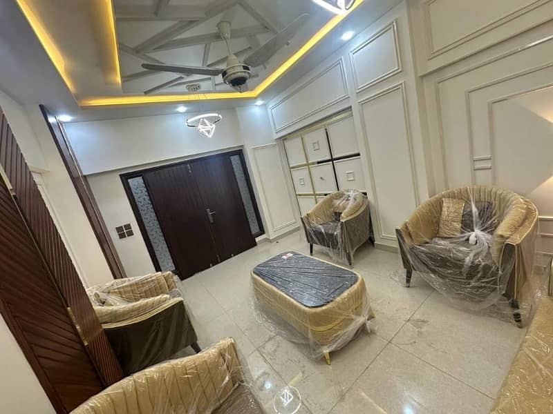 Interior designed Apartment for sale at Bahadurabad near Katchi Memon CHS. 2