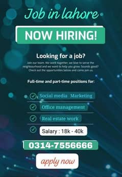 Full time part time jobs available for the students