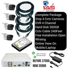 Complete Package 4 Cctv Cameras Only 35000