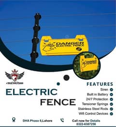 Electric fence wires security automation