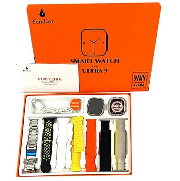 ultra 9 Smart watch with 10 free straps for both men and women 1