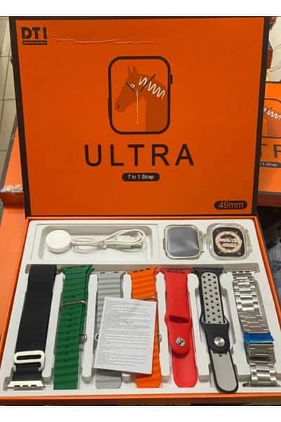 ultra 9 Smart watch with 10 free straps for both men and women 4
