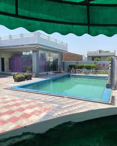 1 Kanal fram house With Seewingpool And Green Lawan For Rent In Bedian Road Lahore
