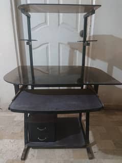 Iron+Glass Computer Trolly for Sell in Gulistan-e-Jauhar Block 18