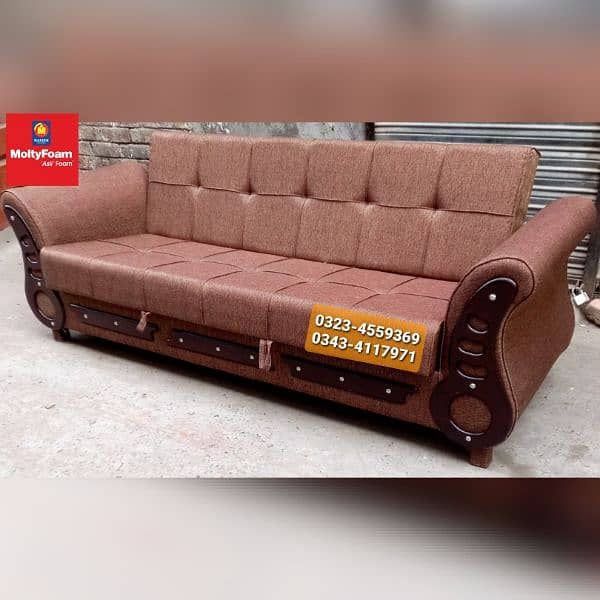 Molty double bed sofa cum bed/dining table/stool/Lshape sofa/chair 13
