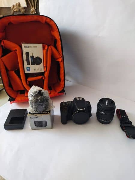 Canon 200D with 2 lens dual mic full package 1