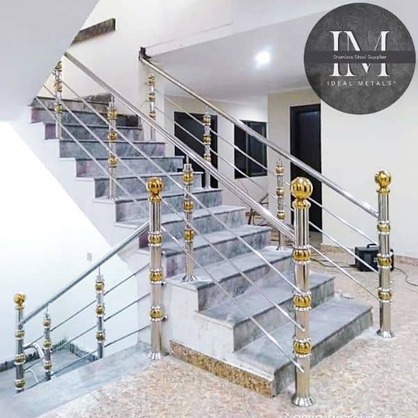 Stainless Steel Railing, Glass railing, Window Grill, Frame, Stairs 2