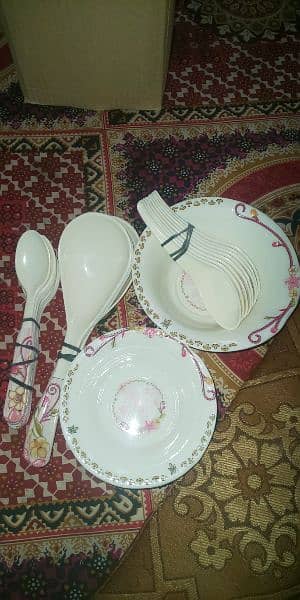 New 72 Pics Dinner Set with Melamine color 4