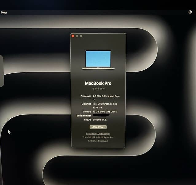 MacBook Pro 15’ Inch Touchbar 1
