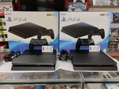 PS4 slim 500 GB available used 10 by 10 condition shield