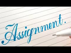 Handwritten assignment work